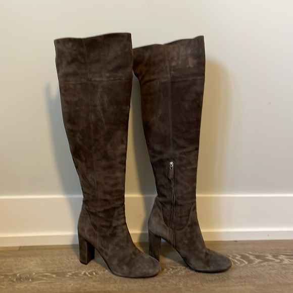 Vero Cuoio over the knee gray suede boots size 38 (lightly worn, like new) - Picture 1 of 5